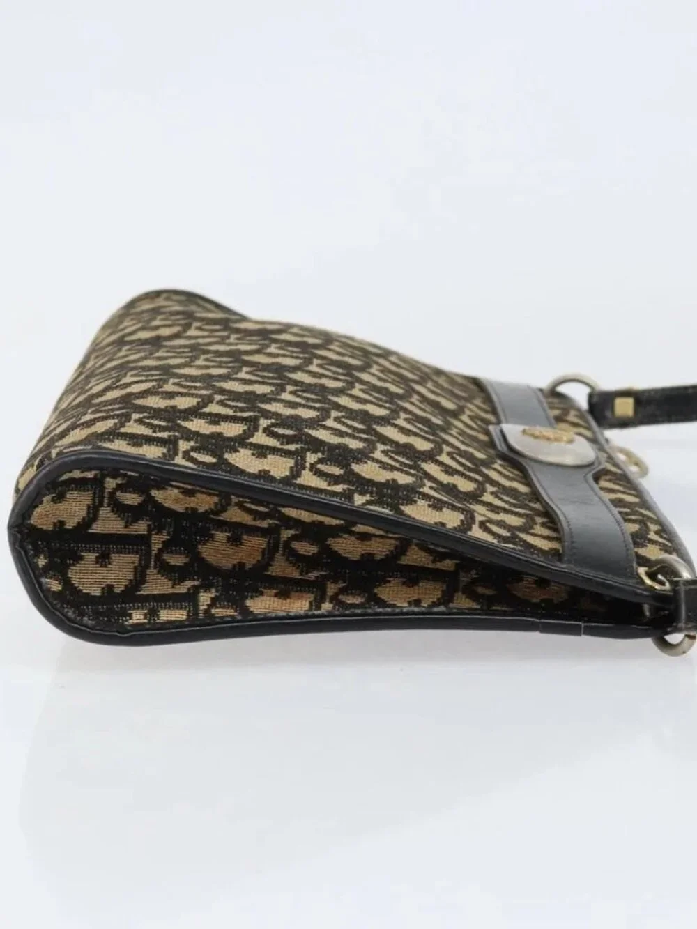 Christian Dior Trotter Canvas Shoulder Bag Navy Auth - Picture 4 of 16